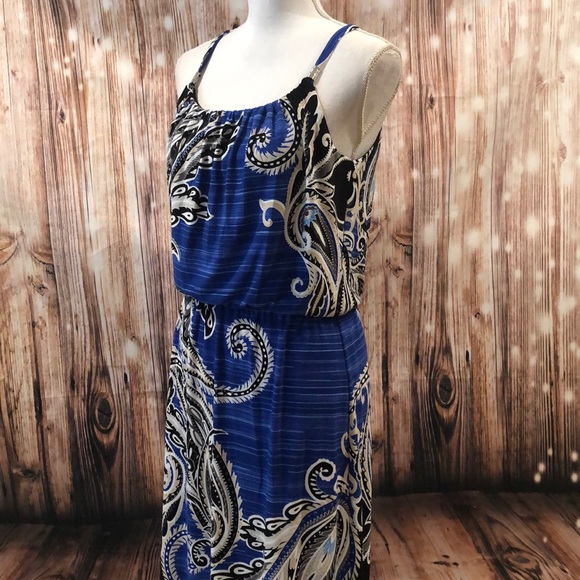 White House Black Market Patterned Maxi Dress - Picture 4 of 5